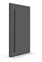 Vchodové dveře Le Corbusier - dveřní výplň gris fonce 31-klika lišta noir divoire