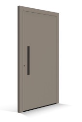 Le Corbusierovy vchodové dveře - Dveřní výplň ombre naturelle moyenne - Tvarování kliky terre dombre brulee