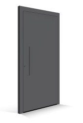 Le Corbusierovy vchodové dveře - Výplň dveří gris fonce 31 - Klika gris fonce 31