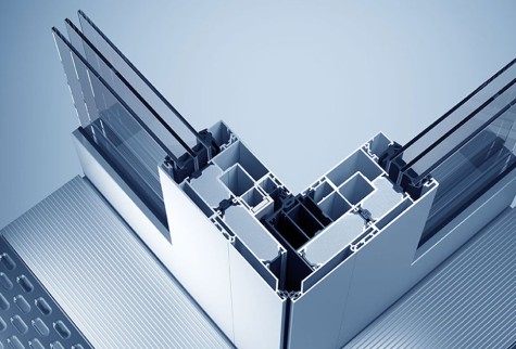 Posuvné dveře na terasu Posuvné dveře heroal S 77 SL Detailní pohled Řez